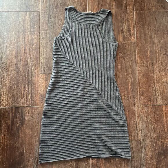 Athleta Charcoal Ribbed Sleeveless Sweater Dress - Picture 6 of 6